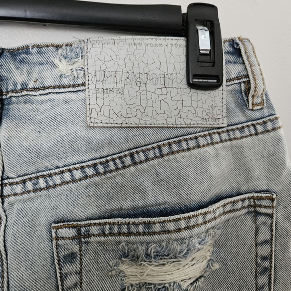 One Teaspoon Jeans Distressed Light Blue denim ripped Neutral Casual Comfy - Picture 11 of 14